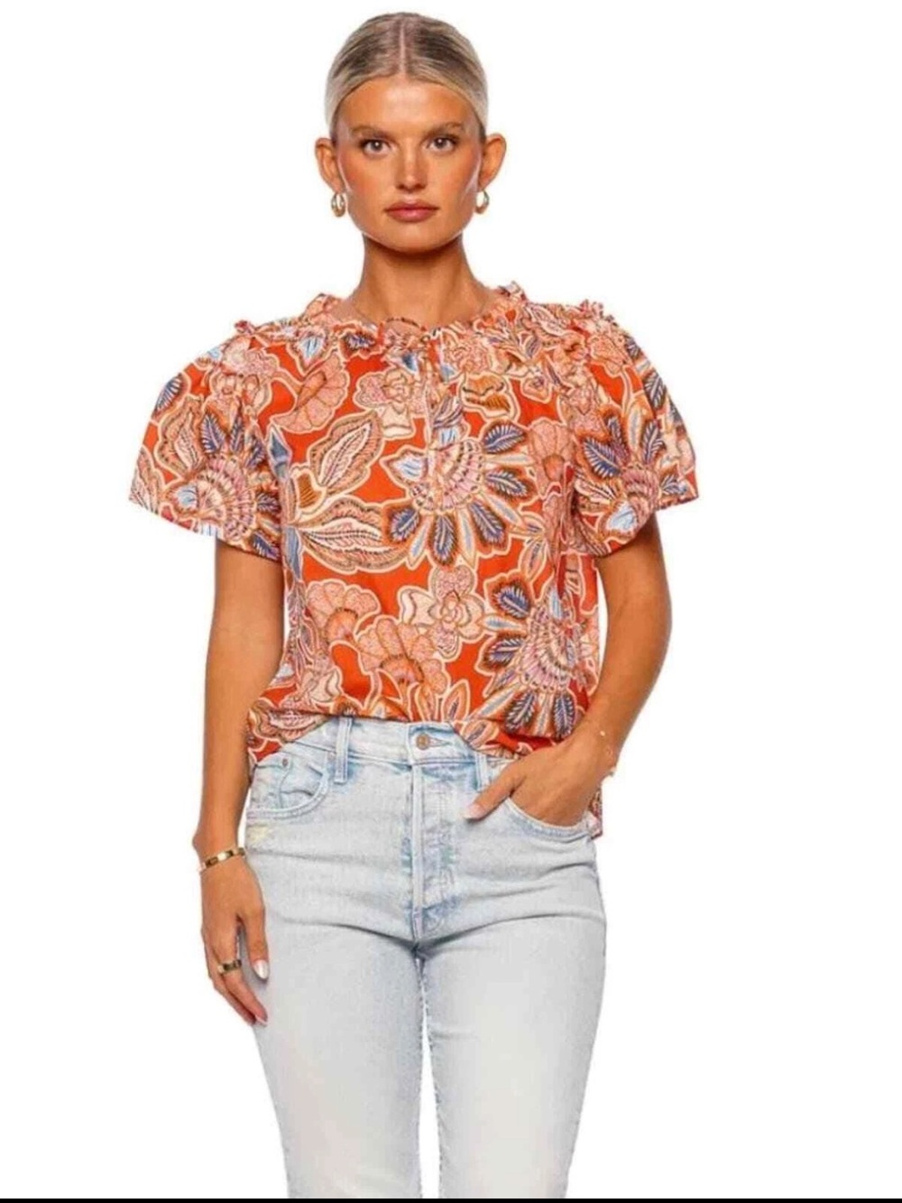 Misa LA Suparna Top in Tangerine sz large